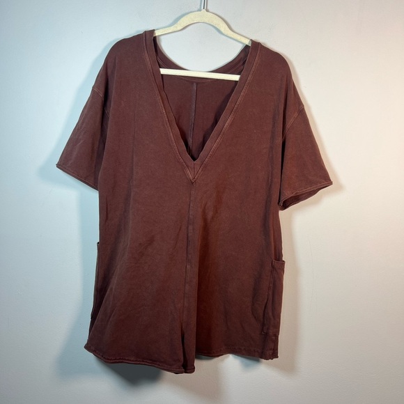 Free People Hot Shot Tee Romper in Dark Espresso XS - Picture 9 of 12